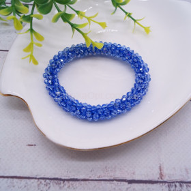 Резинка- браслет синие кристаллы 6.5 см. СВТ-23