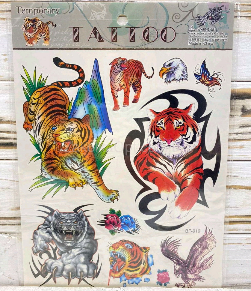 Временное тату-наклейки тигр МА15-31