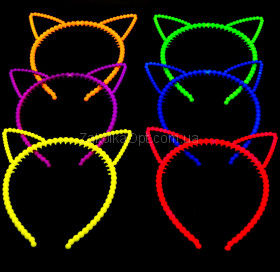 Обруч кольорової вушки котика перли 11-5.4-18
