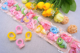 Резиночки детские цветные, тортик половинка ХМ-208-0