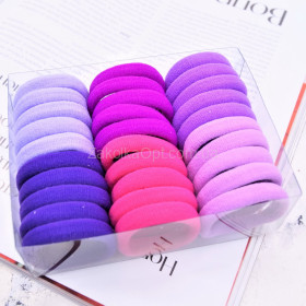 Резинка микрофибра для волос фиолетовая 4 см СА-322