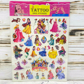 Временное тату-наклейки “принцессы” детские МА15-15
